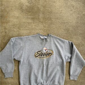Pro Player Pittsburgh Steelers Gray Crewneck with Gold & Black Logo Size XL
